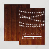 Ombre Barn Board Twinkle Lights RSVP Kaartje (Voorkant / Achterkant)