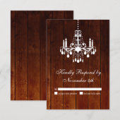Ombre Barn Chandelier RSVP Kaartje (Voorkant / Achterkant)