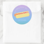 Ombre BBQ Hotdog Bedankt Ronde Sticker (Tas)