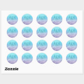 Ombre Beach bruiloft Ronde Sticker (Vel)