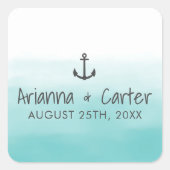 Ombre Beach Destination Ocean Anchor Sticker (Voorkant)