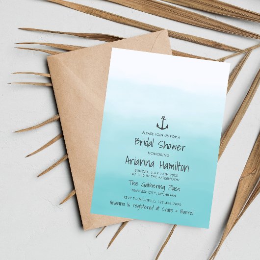 Ombre Beach Destination Ocean Anchor Vrijgezellenf Kaart