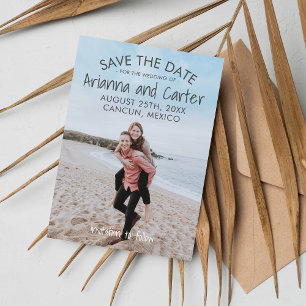 Ombre Beach Destination Ocean Save the Date