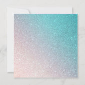 ~* Ombre Beach Glitter Trendy Elegante AR4 Huwelij Kaart (Achterkant)