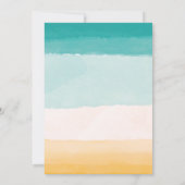 Ombre Beach Sun & Sand | RegenboogBaby shower Kaart (Achterkant)