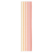 Ombre Beach Sunrise Stripe & Personalized Monogram Korte Tafelloper (Voorkant)