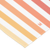 Ombre Beach Sunrise Stripe & Personalized Monogram Korte Tafelloper (Hoek)