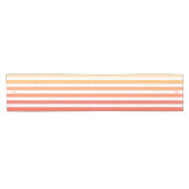 Ombre Beach Sunrise Stripe & Personalized Monogram Korte Tafelloper (Horizontaal)