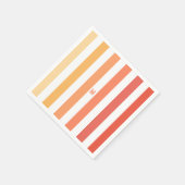 Ombre Beach Sunrise Stripe & Personalized Monogram Servet (Hoek)