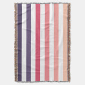 Ombre Beach Sunset Stripe Dusky Pinks & Purples Deken (Voorkant Verticaal)