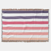 Ombre Beach Sunset Stripe Dusky Pinks & Purples Deken (Voorkant)