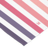 Ombre Beach Sunset Stripe & Personalized Monogram Korte Tafelloper (Hoek)