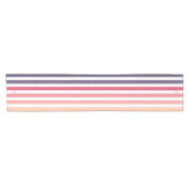 Ombre Beach Sunset Stripe & Personalized Monogram Korte Tafelloper (Horizontaal)
