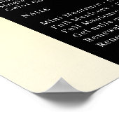 Ombre, Beige, Geel & Zwart Pricelist Salon Poster (Hoek)