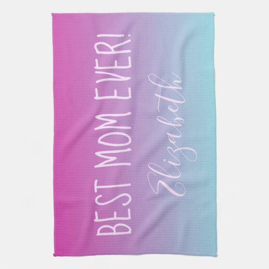  Ombre Best Mam Ever Theedoek (Verticaal)