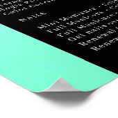 Ombre & Black Prijslijst Salon Poster (Hoek)