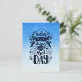 Ombre Blauw en wit Duik in dromerige tinten Briefkaart (Staand voorkant)