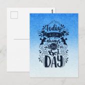 Ombre Blauw en wit Duik in dromerige tinten Briefkaart (Voorkant / Achterkant)