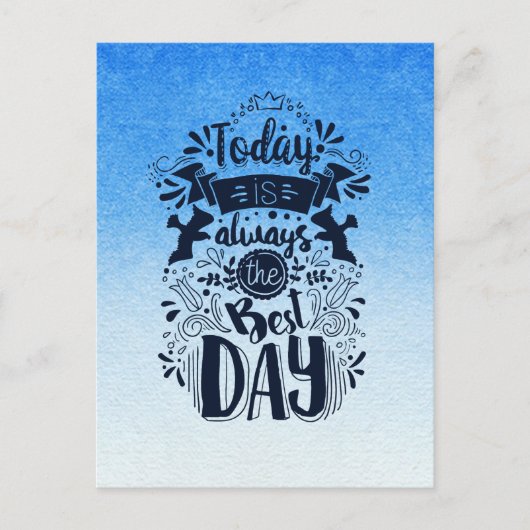 Ombre Blauw en wit Duik in dromerige tinten Briefkaart (Voorkant)