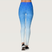Ombre Blauw en wit Duik in dromerige tinten Leggings (Achterkant)