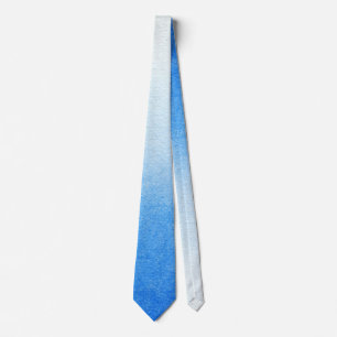 Ombre Blauw en wit Duik in dromerige tinten Stropdas