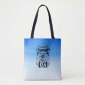 Ombre Blauw en wit Duik in dromerige tinten Tote Bag (Voorkant)