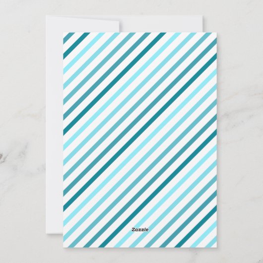 Ombre blauw LOVE foto Valentijnsdag Feestdagenkaart (Achterkant)