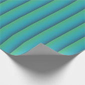 Ombre blauw naar groene streep cadeaupapier (Hoek)