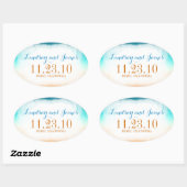 Ombre Blauw Vanille Bruiloft Stickers (Vel)