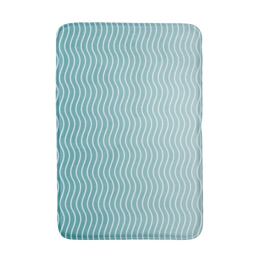 Ombre Blauwe golven Badmat (Voorkant Verticaal)