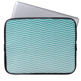 Ombre Blauwe golven Laptop Sleeve