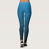 Ombre blauwgroen blauw kleurenblok leggings (Achterkant)