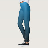 Ombre blauwgroen blauw kleurenblok leggings (Links)