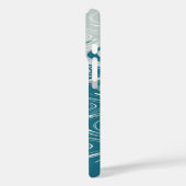 Ombre Blauwgroen Blauwe Abstracte Golven Gepersona Case-Mate iPhone Case (Achterkant / Links)