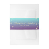 Ombre' Blauwgroen en Paarse bruiloft Uitnodigingen Wikkel (Voorkant Voorbeeld)
