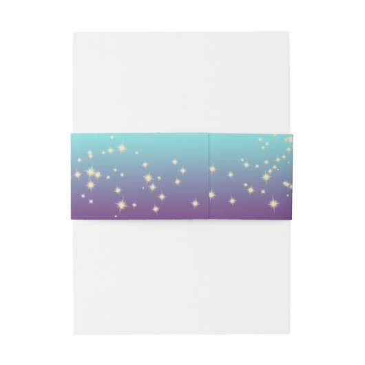 Ombre' Blauwgroen en Paarse bruiloft Uitnodigingen Wikkel (Achterkant Voorbeeld)