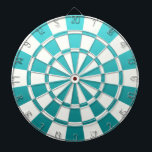 Ombre Blauwgroen en wit Dartbord<br><div class="desc">Ombre Blauwgroen en White Dart Board</div>
