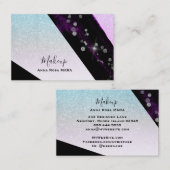 *~* Ombre Blauwgroen Roze Glitter Geometric Chic G Visitekaartje (Voorkant / Achterkant)