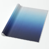 Ombre Blue Cadeaupapier (Uitgerold)