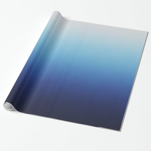 Ombre Blue Cadeaupapier (Uitgerold)