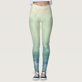 Ombre blue draag leggings