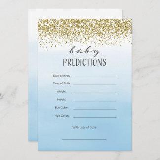 Ombre Blue en Gold Baby Prediction Kaart