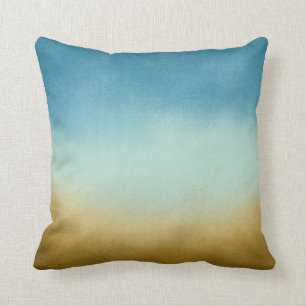 Ombre Blue en Gold Pillow Kussen