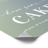 Ombre Blue en Green hebben een of andere twijdenbo Poster (Hoek)