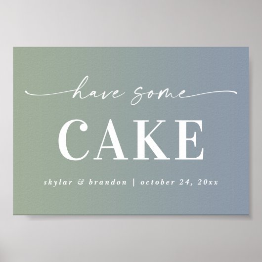 Ombre Blue en Green hebben een of andere twijdenbo Poster (Voorkant)