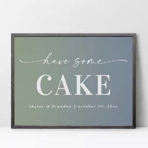Ombre Blue en Green hebben een of andere twijdenbo Poster