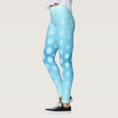 Ombre Blue en Peach Geometric Leggings (Links)