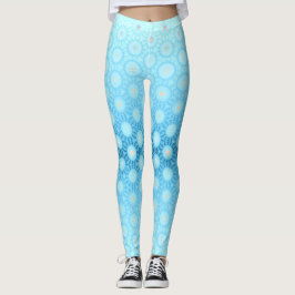 Ombre Blue en Peach Geometric Leggings