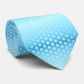 Ombre Blue en Peach Geometric Stropdas (Opgerold)