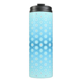  Ombre Blue en Peach Geometric Thermosbeker